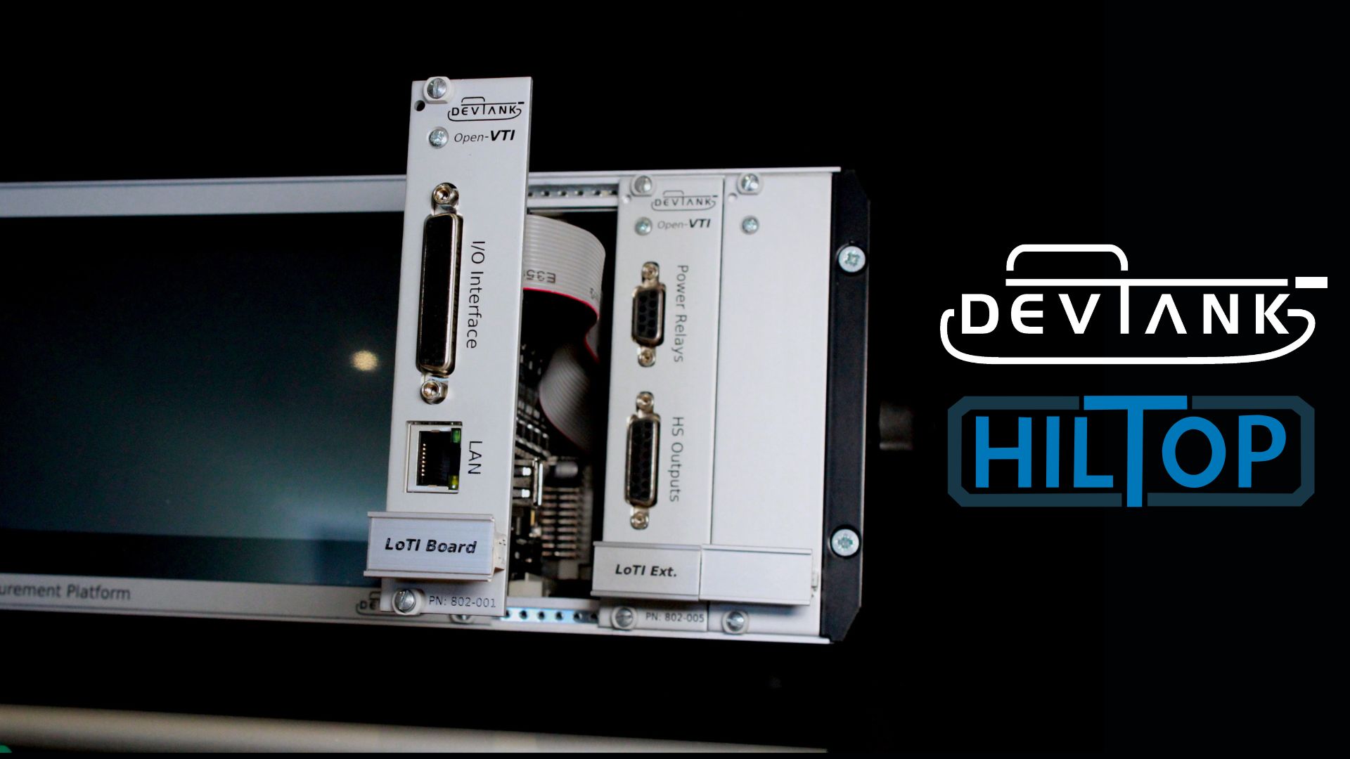 HILTOP test system with Devtank and HILTOP logos