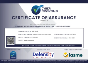 Cyber Essentials Certificate